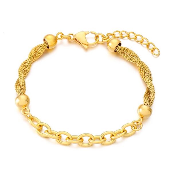 Brazalete MÉLIAN Shadé Dorado De Acero Inoxidable ** - Imagen 5