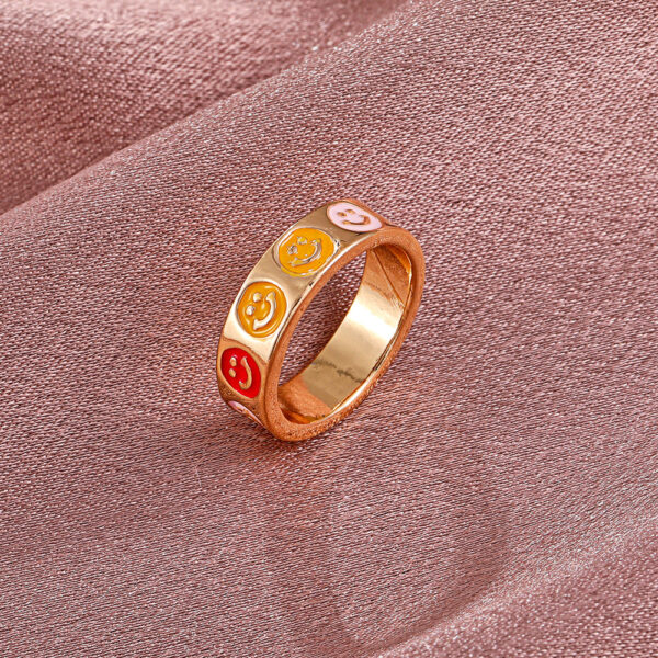 Anillo Dorado Smile Rosas - Imagen 4