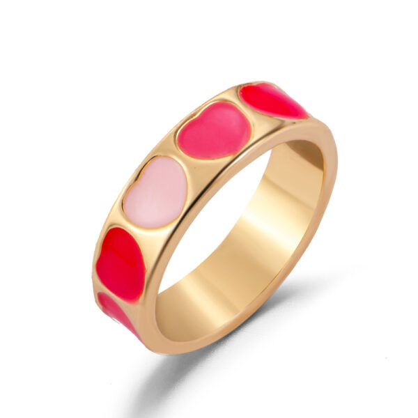 Anillo Dorado Love Rosa