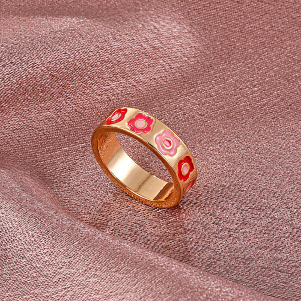 Anillo Dorado Smile Rosas - Imagen 5