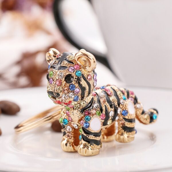 Llavero De Tigre Con Piedras