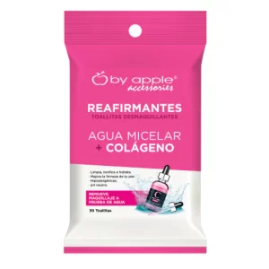 Toallita Desmaquillante 30 pzs Con Agua Micelar y Colágeno By Apple