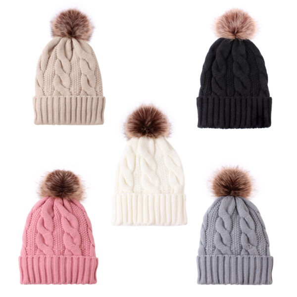 Gorro De Lana Con Pompón Blanco - Imagen 3