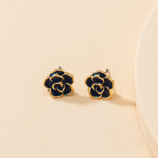 Pendientes De Flores Azul