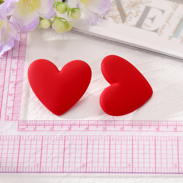 Aretes De Corazón Azul - Imagen 3