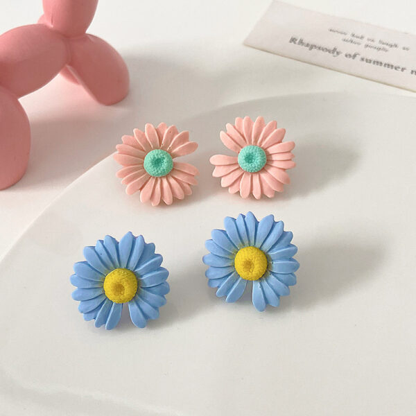 Aretes De Flor Margarita Amarilla° - Imagen 8
