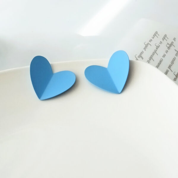 Aretes De Corazón Azul°