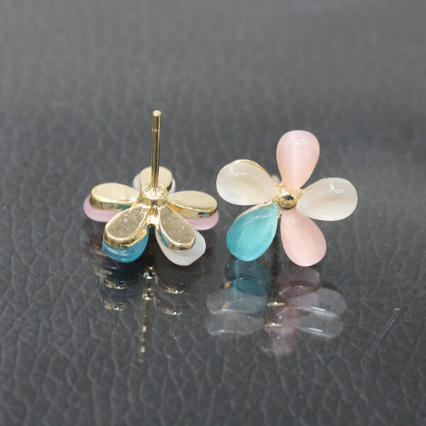 Aretes De Flor De Colores - Imagen 4