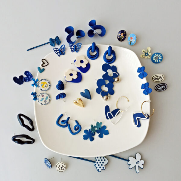 Aretes De Corazón Azul° - Imagen 2