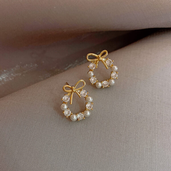 Aretes De Lazo Pequeño Con Círculo° - Imagen 4