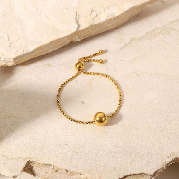 Pulsera Polaris Acero Inoxidable Baño De Oro 18K - Imagen 2