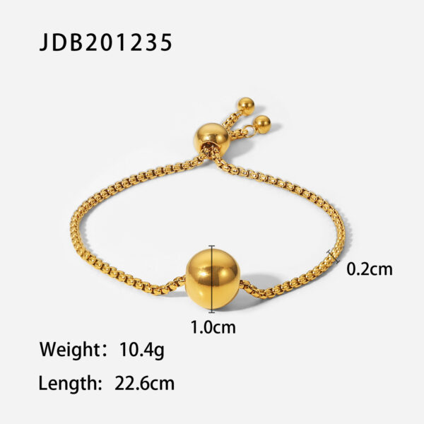 Pulsera Polaris Acero Inoxidable Baño De Oro 18K - Imagen 7