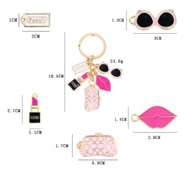 Llavero De Bolso Y Labios Rojos - Imagen 3