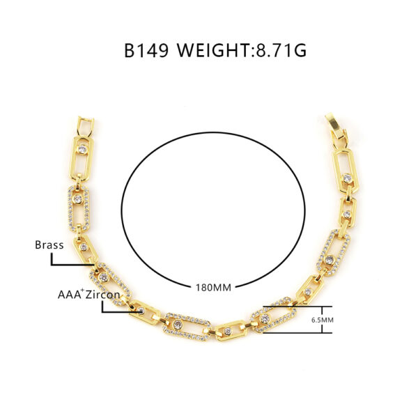 Pulsera Alpha De Laton Baño De Oro 18K - Imagen 6