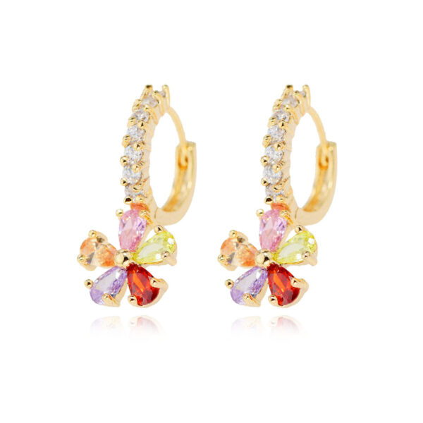 Aretes Altheda De Latón Baño De Oro 18K - Imagen 7