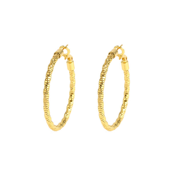 Arracadas Antlia De Latón Baño De Oro 18K