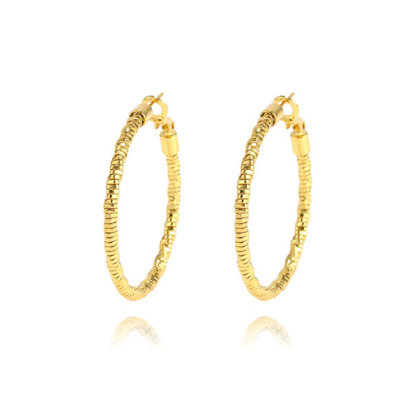 Arracadas Antlia De Latón Baño De Oro 18K - Imagen 5