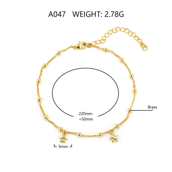 Pulsera Aitné En Laton Chapada En Oro De 18k - Imagen 2