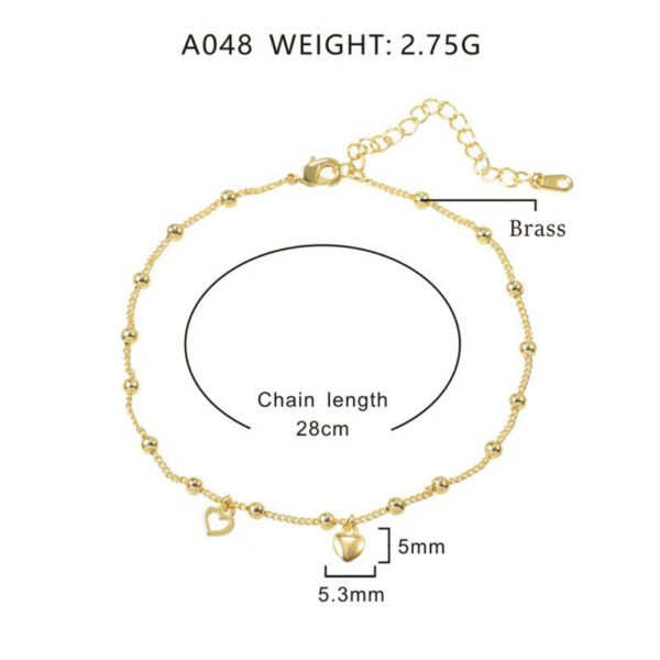 Pulsera Adhara En Laton Chapada En Oro De 18k - Imagen 3