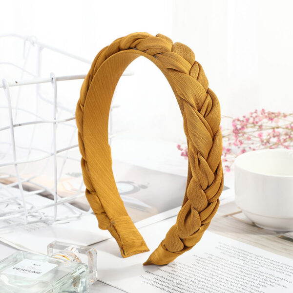 Diadema Trenzada Color Amarillo