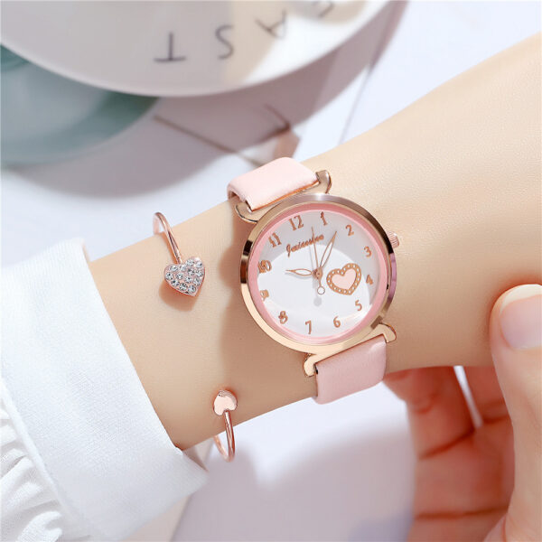Reloj Ladies Rojo En Forma De Corazón - Imagen 4