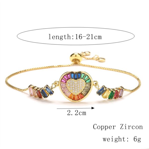 Pulsera Iruya Corazón Duo Chapado En Oro - Imagen 4