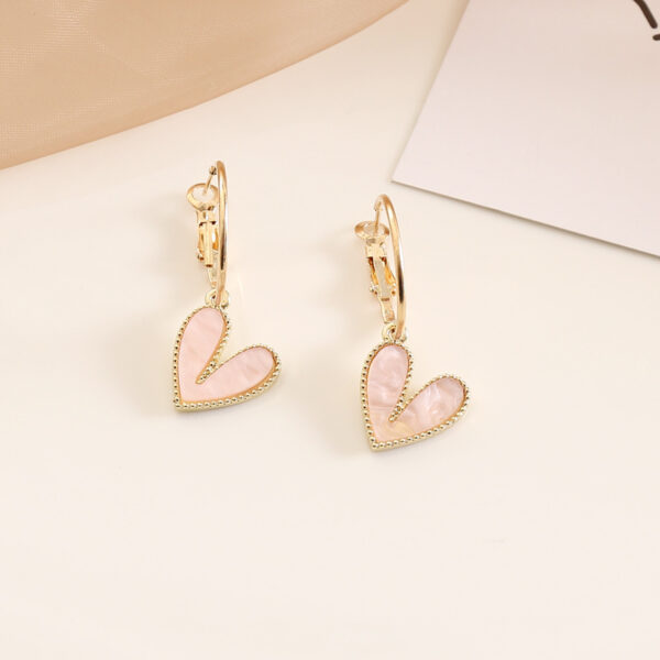 Aretes De Corazón Púrpura