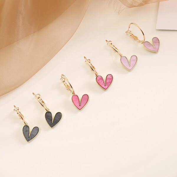 Aretes De Corazón Verde - Imagen 2