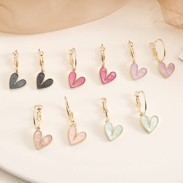 Aretes De Corazón Verde - Imagen 3