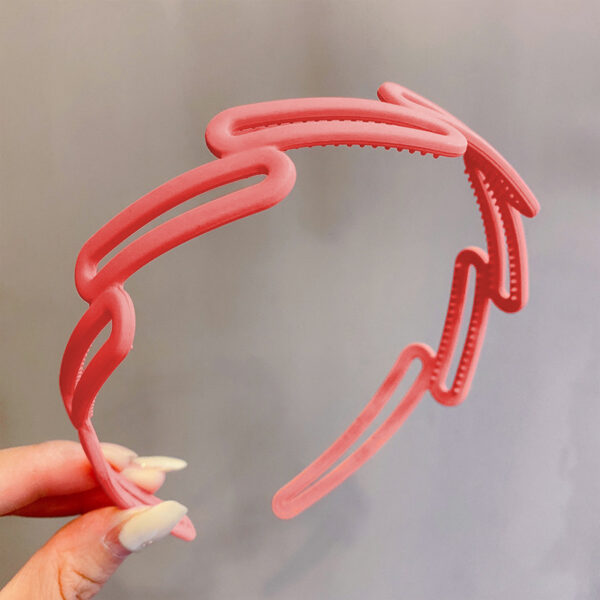 Didadema De Plastico Estilo Anillo Color Rojo Melon