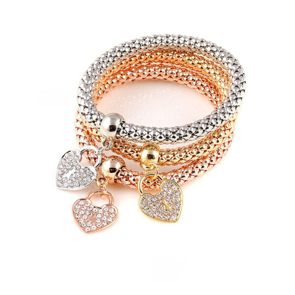 Set De Pulsera Con Colgante De Corazón - Imagen 4