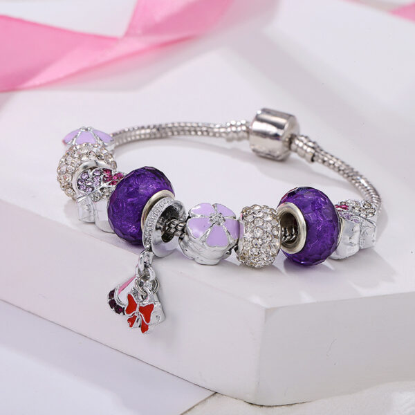 Pulsera De Flor Campana Purpura