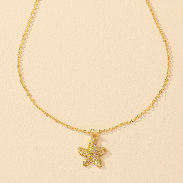 Collar Dorado De Estrella De Mar - Imagen 2