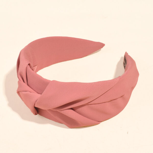 Didadema Trenzada De Tela Color Rosa