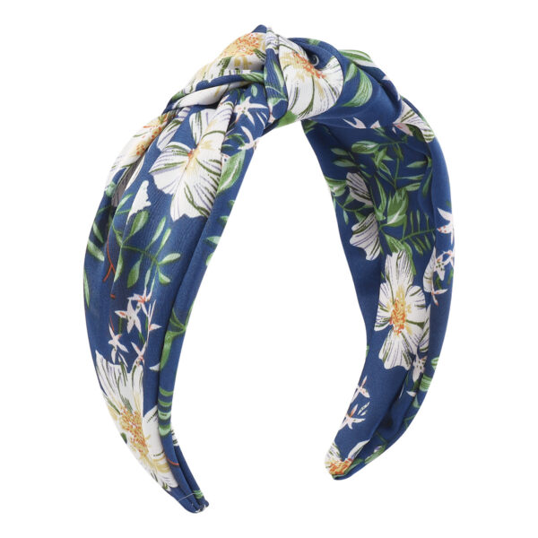 Didadema De Tela De Flor Azul