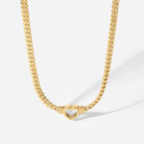 Collar De Corazón Acero Inoxidable - Imagen 5