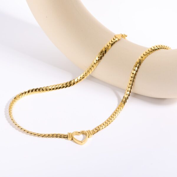 Collar De Corazón Acero Inoxidable - Imagen 4