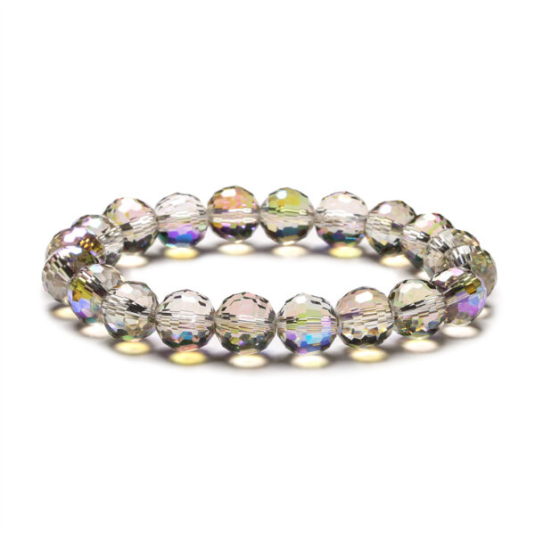 Pulsera De Cristal Artificial En Color Gris