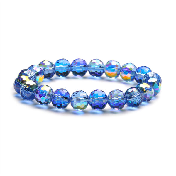 Pulsera De Cristal Artificial En Color Azul