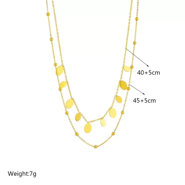 Collar Oval Chapado En Oro De 18 Quilates. - Imagen 5