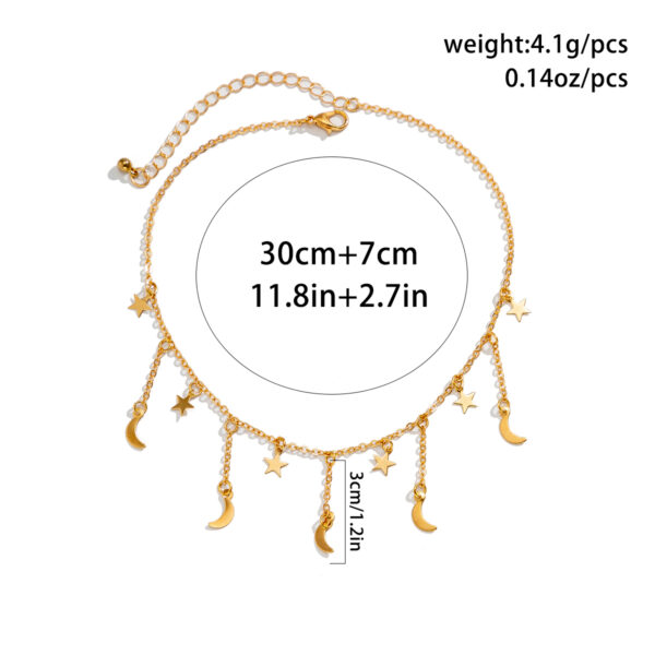 Collar Dorado Luna Y Estrellas - Imagen 7