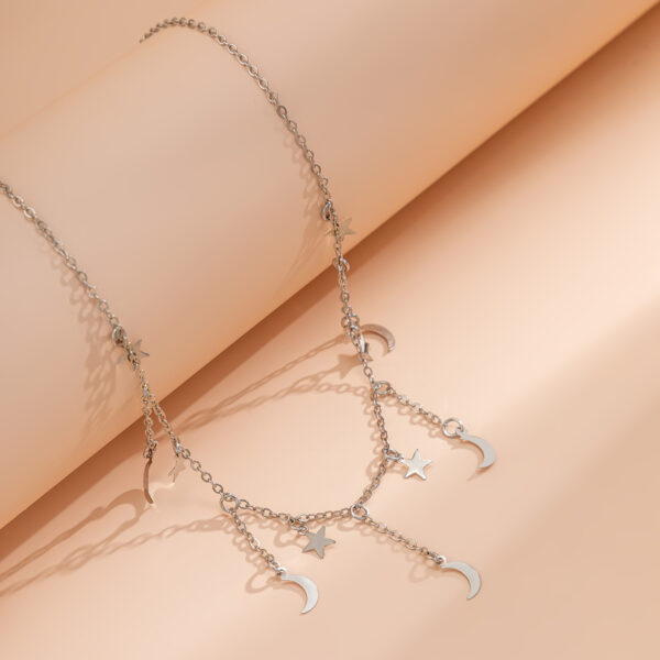 Collar Dorado Luna Y Estrellas - Imagen 4