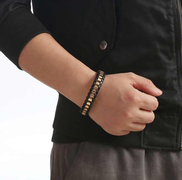 Pulsera Tipo Cadena Negra - Imagen 2