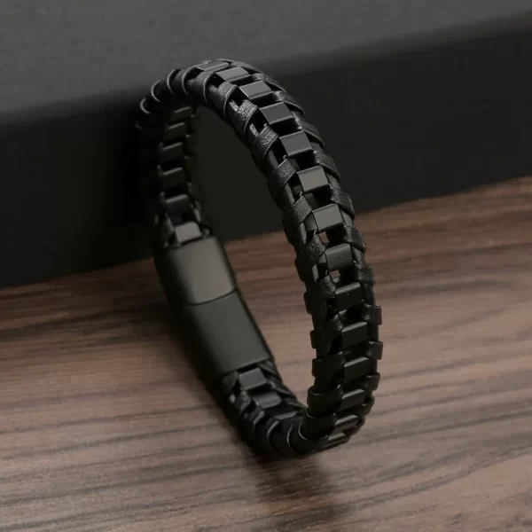 Pulsera Tipo Cadena Negra