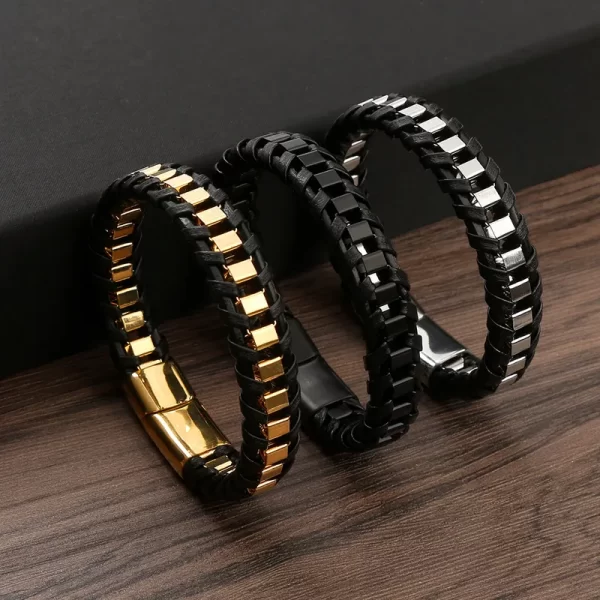 Pulsera Tipo Cadena Negra - Imagen 3