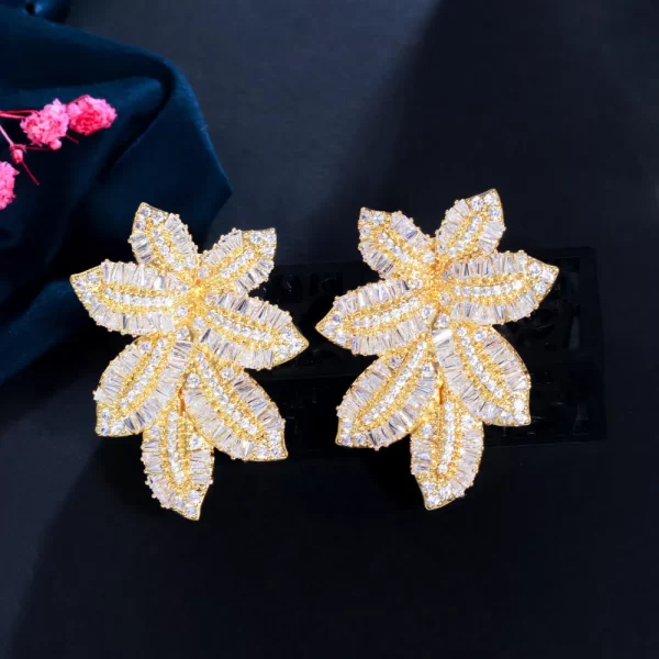 Aretes PHOVOIR Dorado Chapado En Oro - Imagen 3