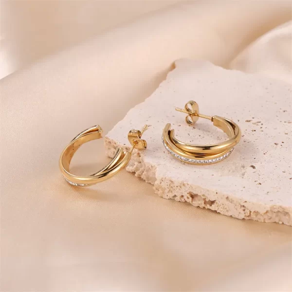 Aretes ATOUT Chapado En Oro