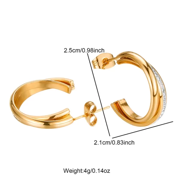 Aretes ATOUT Chapado En Oro - Imagen 5