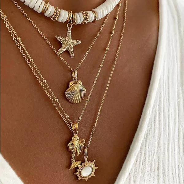 Collar Multicapa Blanco