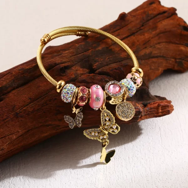 Pulsera Dorada Mariposas